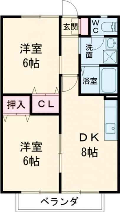 ロッジ久保田A棟の間取り