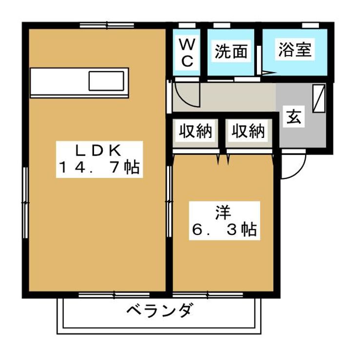 エイトヒル弐番館の間取り