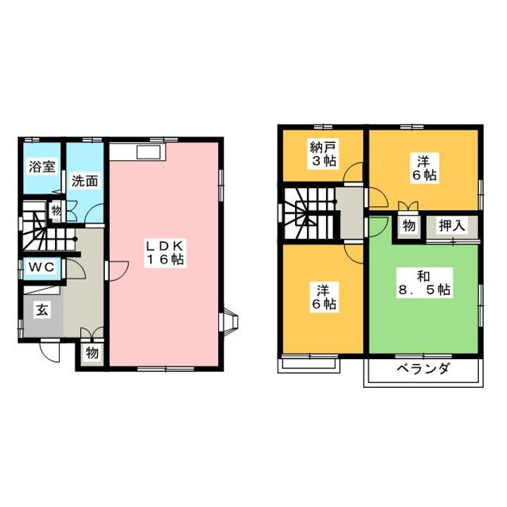 岐阜県羽島市福寿町平方8(一戸建)の賃貸物件の間取り