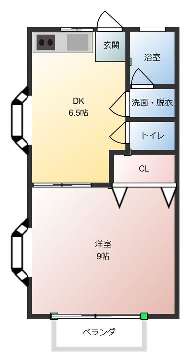 スカイハイツ9の間取り