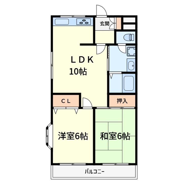 城南パレスの間取り
