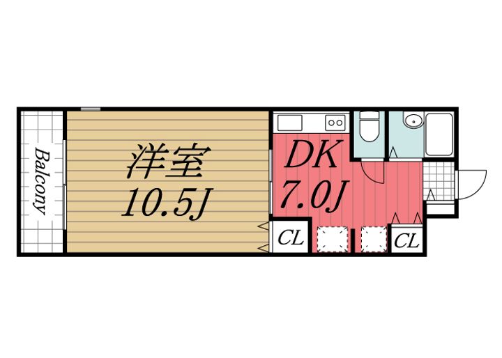 千葉県千葉市美浜区高洲1(マンション)の賃貸物件の間取り