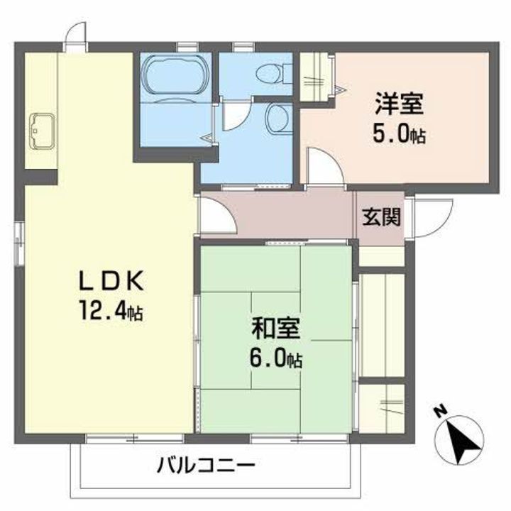 福島県伊達市保原町字西町(アパート)の賃貸物件の間取り