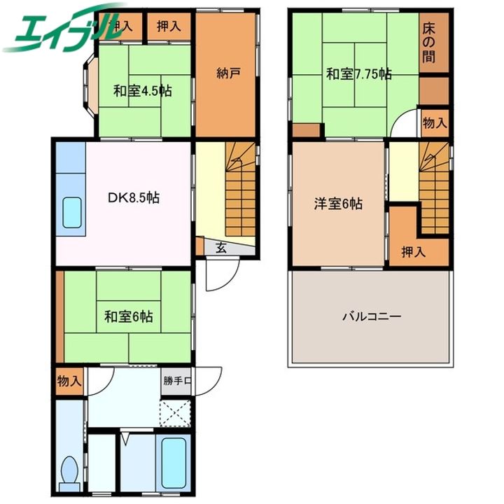 三重県松阪市鎌田町(一戸建)の賃貸物件の間取り
