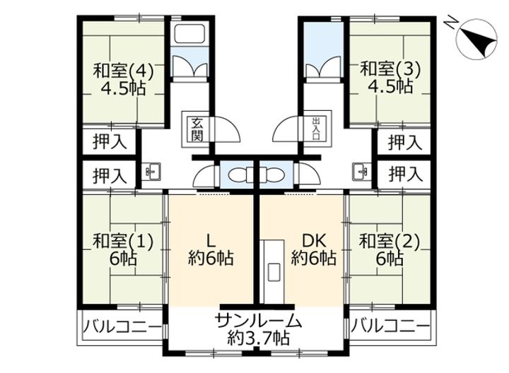 UR花山東の間取り
