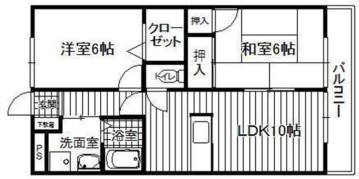 ハピネス岩田の間取り