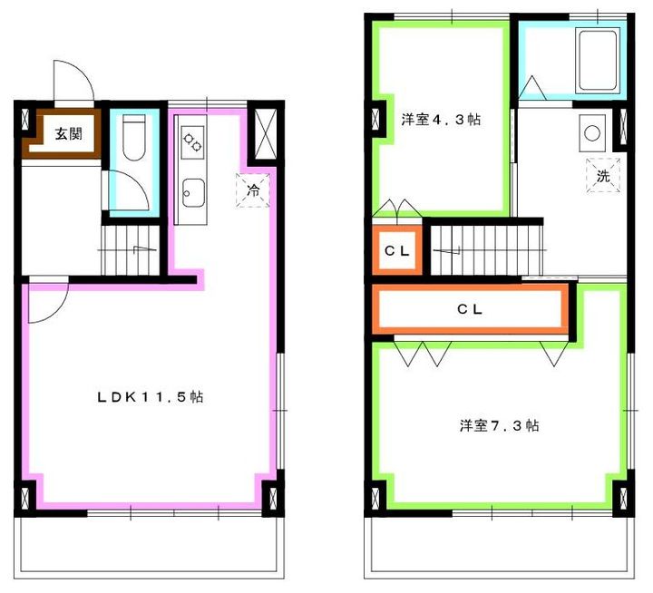 東京都三鷹市野崎2(マンション)の賃貸物件の間取り