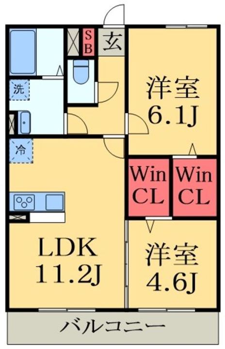 スカイパレットAの間取り