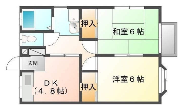 境ハイツラビリンスの間取り