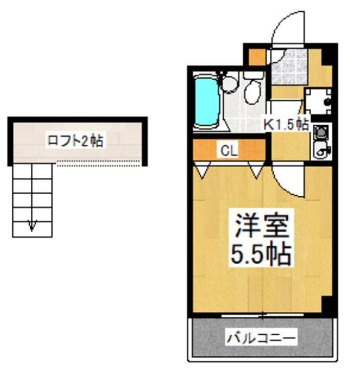 リバーサイドKUJIの間取り