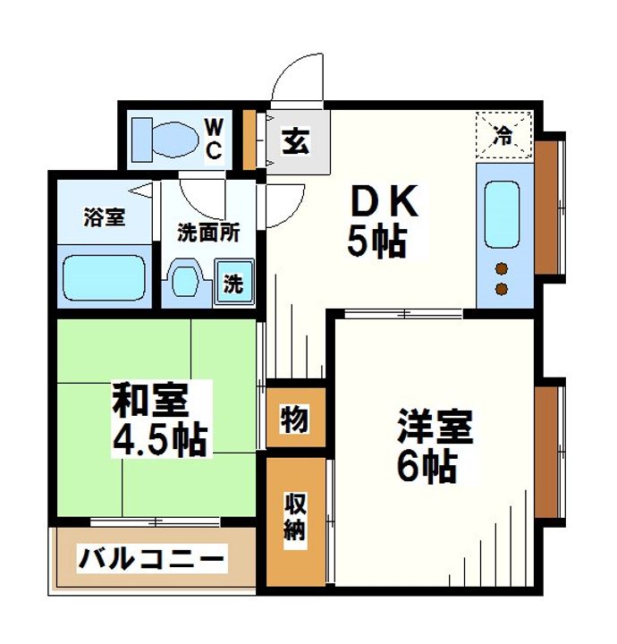 東京都世田谷区上北沢1(マンション)の賃貸物件の間取り