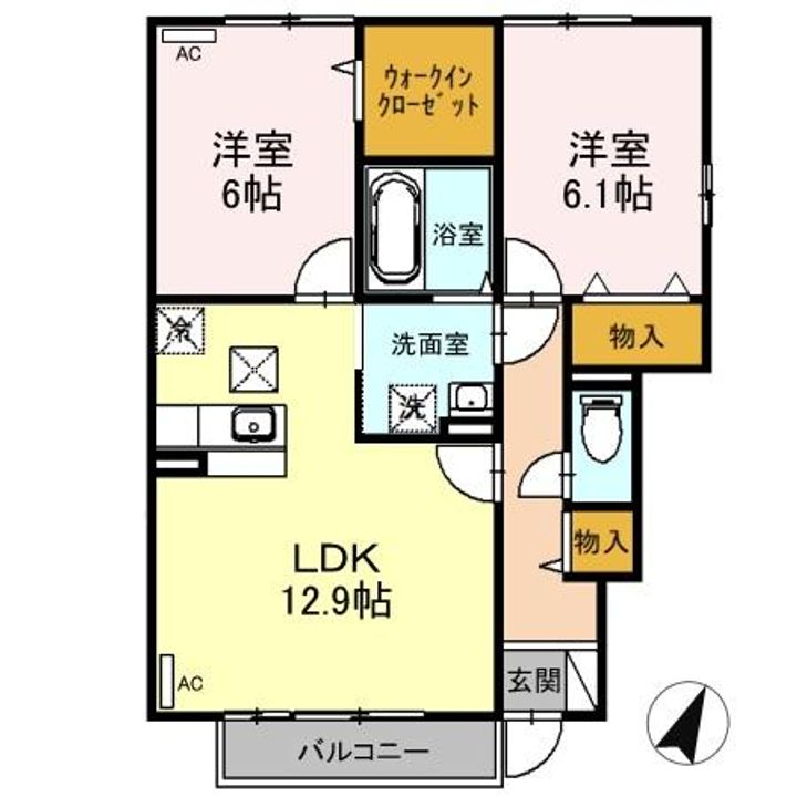 クレール シャンブル IIの間取り