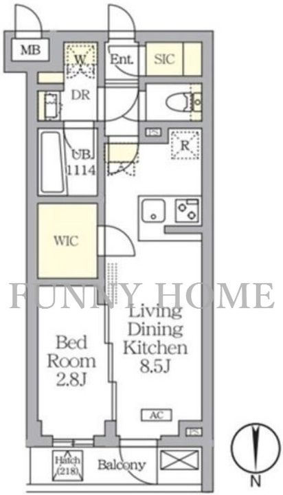 アジールコート都立大学の間取り