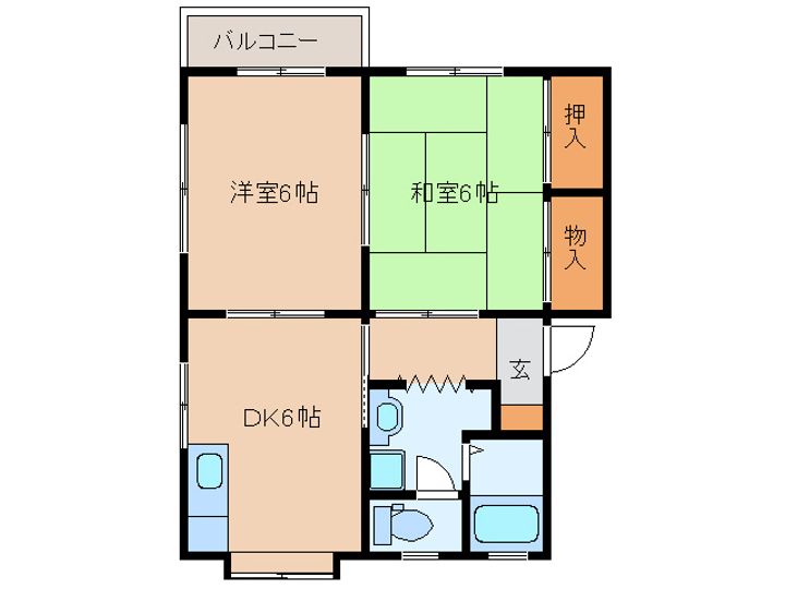 メゾン松ケ枝A・Bの間取り