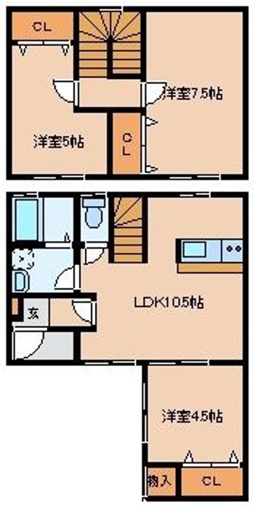 スライヴ田中新町の間取り