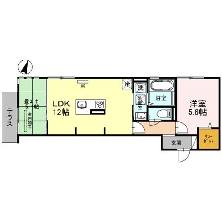 大阪府堺市北区百舌鳥西之町1(アパート)の賃貸物件の間取り