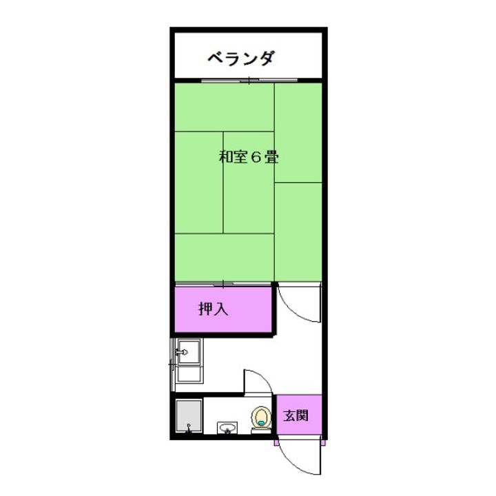 宮城野コーポの間取り