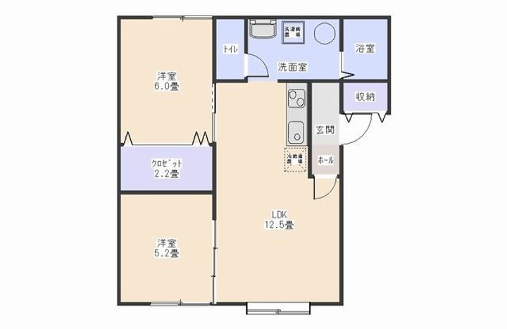 ヒノキ豊栄マンションDの間取り