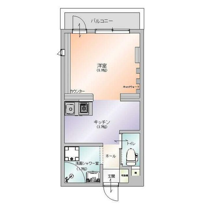 徳島県板野郡北島町鯛浜字西中野(アパート)の賃貸物件の間取り