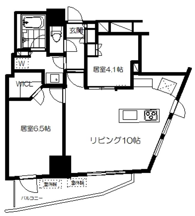クレヴィアタワー池田山の間取り