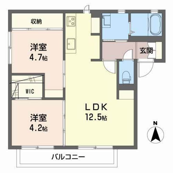 メゾン山下 A棟の間取り