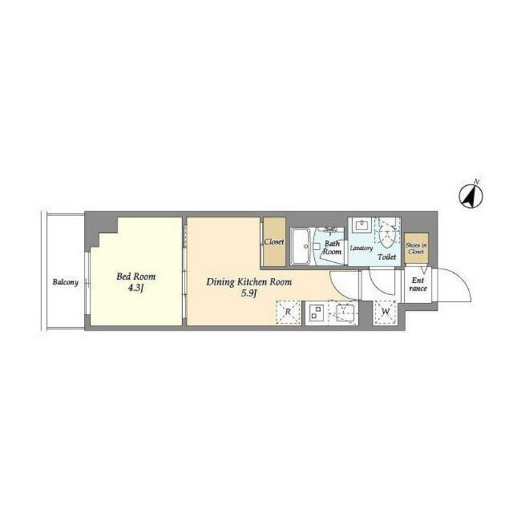 東京都江東区森下2(マンション)の賃貸物件の間取り