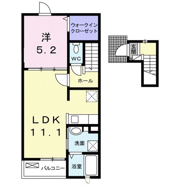 神奈川県伊勢原市東成瀬(アパート)の賃貸物件の間取り