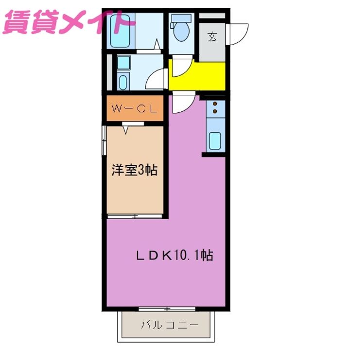 エクセルームK-IIIの間取り