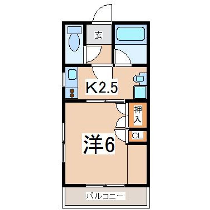 福島県郡山市安積4(アパート)の賃貸物件の間取り
