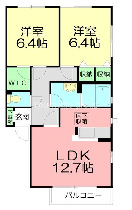 神奈川県秦野市立野台3(アパート)の賃貸物件の間取り