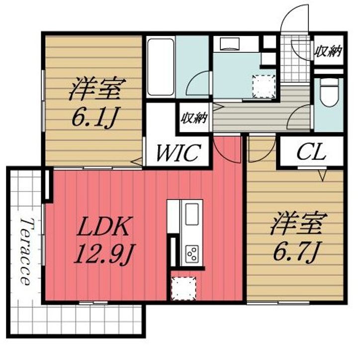千葉県成田市並木町(マンション)の賃貸物件の間取り
