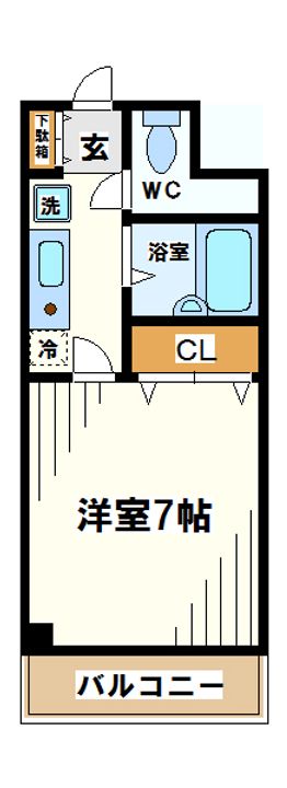東京都三鷹市北野1(マンション)の賃貸物件の間取り