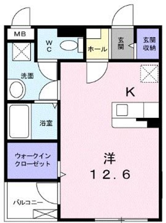 滋賀県近江八幡市安土町小中(アパート)の賃貸物件の間取り