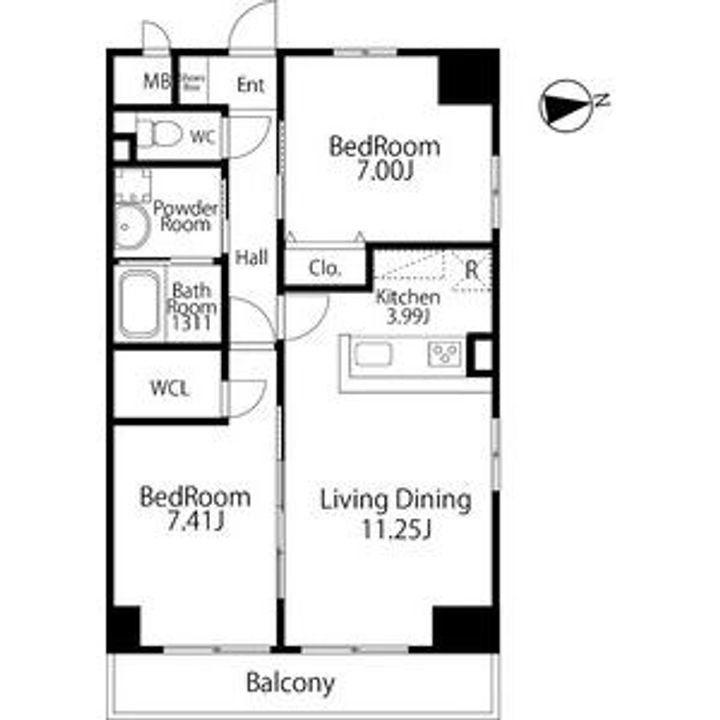 愛知県名古屋市中区千代田4(マンション)の賃貸物件の間取り