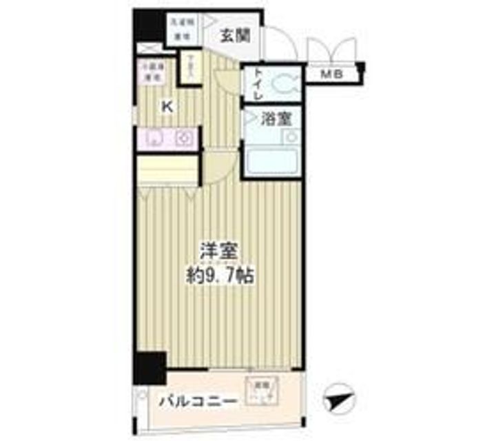 東京都港区三田3(マンション)の賃貸物件の間取り