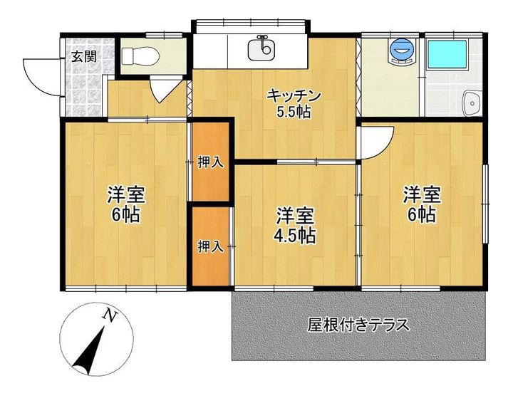 埼玉県狭山市富士見1(一戸建)の賃貸物件の間取り