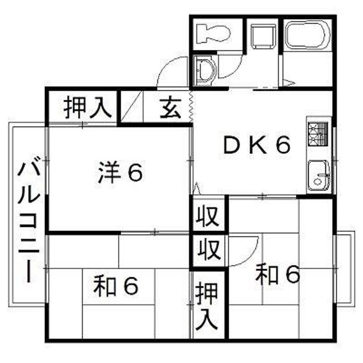 静岡県浜松市中央区新津町(アパート)の賃貸物件の間取り