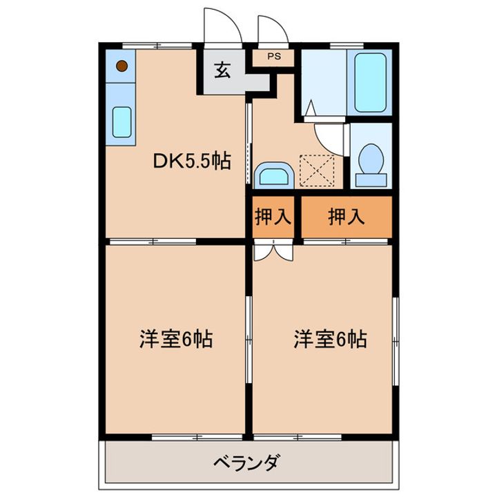 宮崎県都城市高木町(アパート)の賃貸物件の間取り