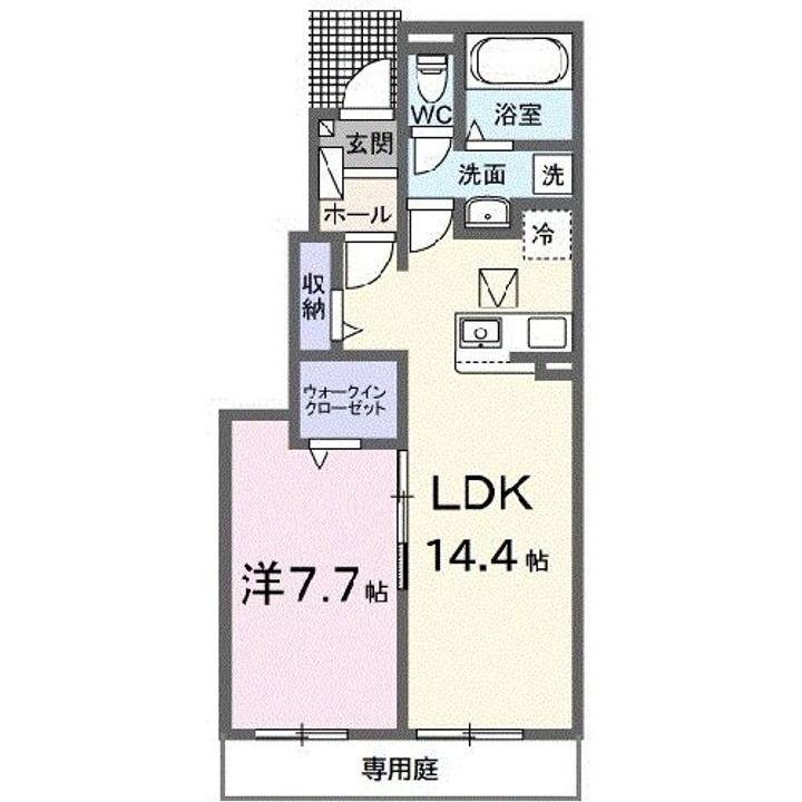 群馬県高崎市倉賀野町(アパート)の賃貸物件の間取り