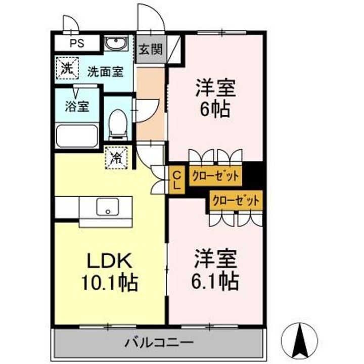 Corpoさくら A棟の間取り