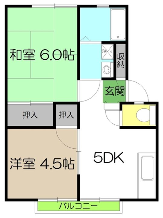 ディアコート鴨部IIの間取り