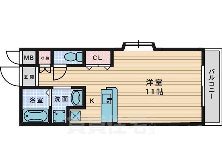 大阪府枚方市伊加賀西町(マンション)の賃貸物件の間取り