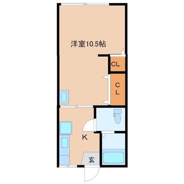 東京都日野市大字新井(アパート)の賃貸物件の間取り