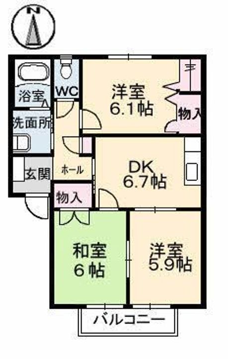 ミーニュ・カーザ A棟の間取り