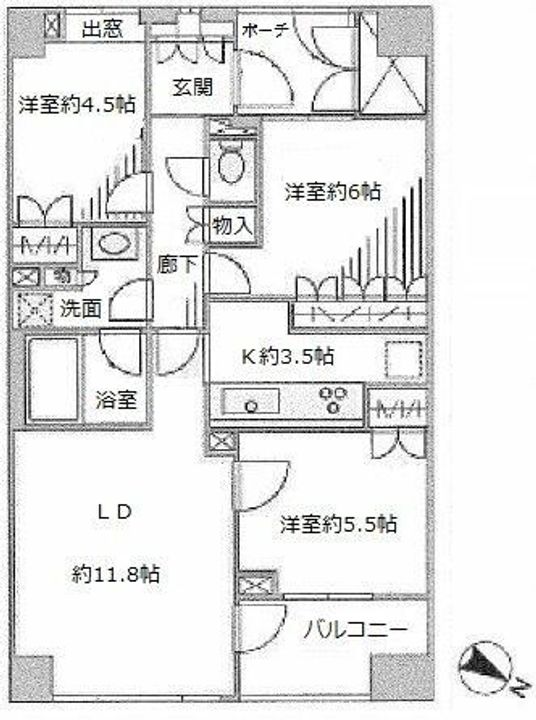 パークハウス下馬一丁目の間取り