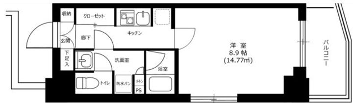 レ・ボヌール セシルの間取り