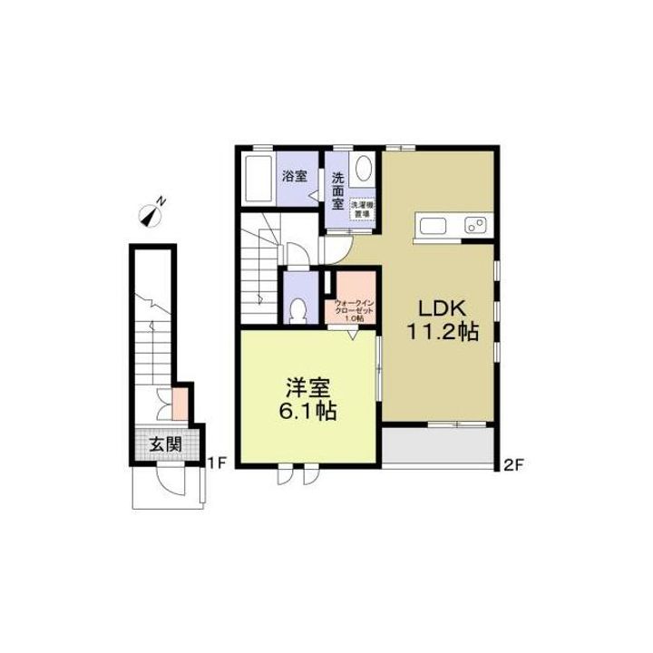 埼玉県八潮市大瀬3(アパート)の賃貸物件の間取り