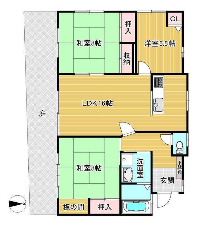 東京都世田谷区松原2(アパート)の賃貸物件の間取り