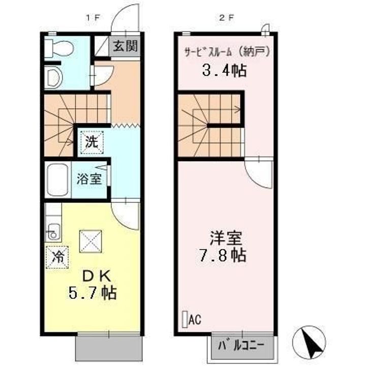 長崎県長崎市けやき台町(一戸建)の賃貸物件の間取り