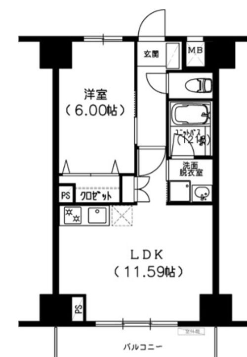 千葉県船橋市北本町2(マンション)の賃貸物件の間取り